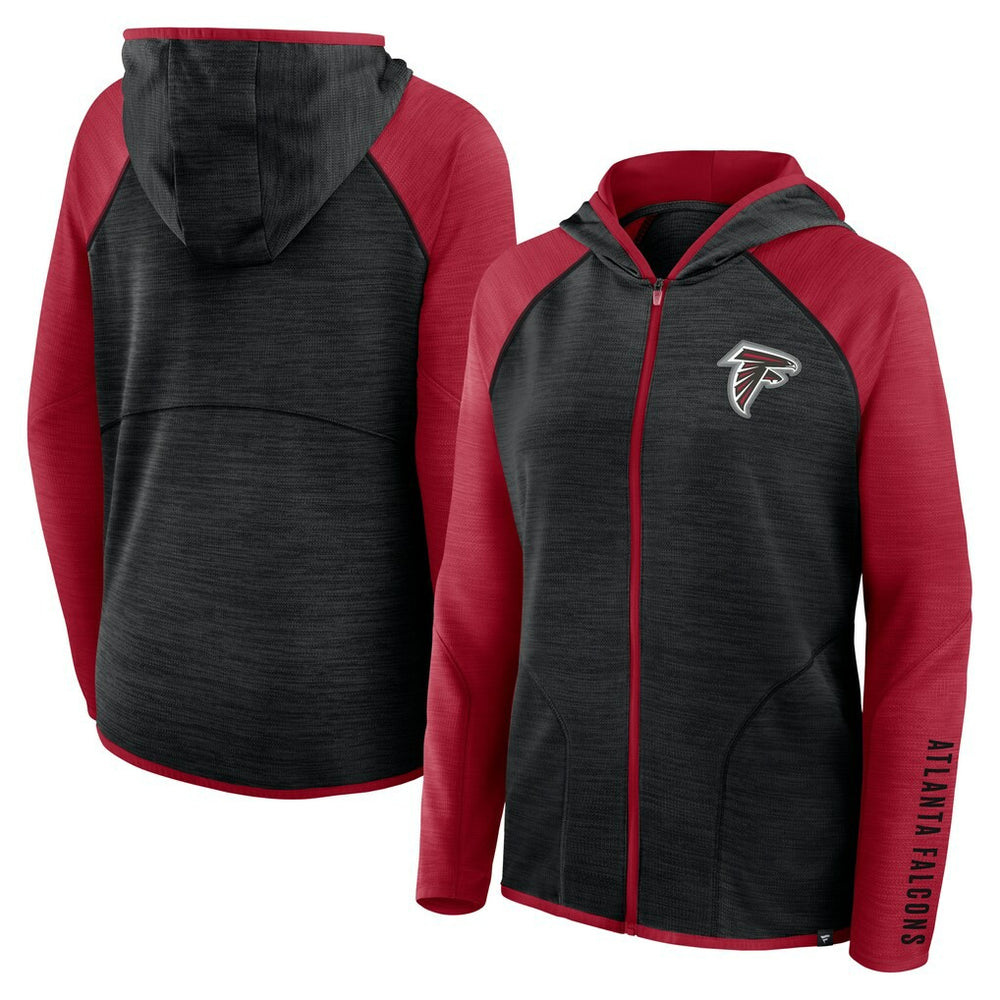 Atlanta Falcons Fanatics Women's Redzone End Around Pass Raglan Full-Zip Hoodie