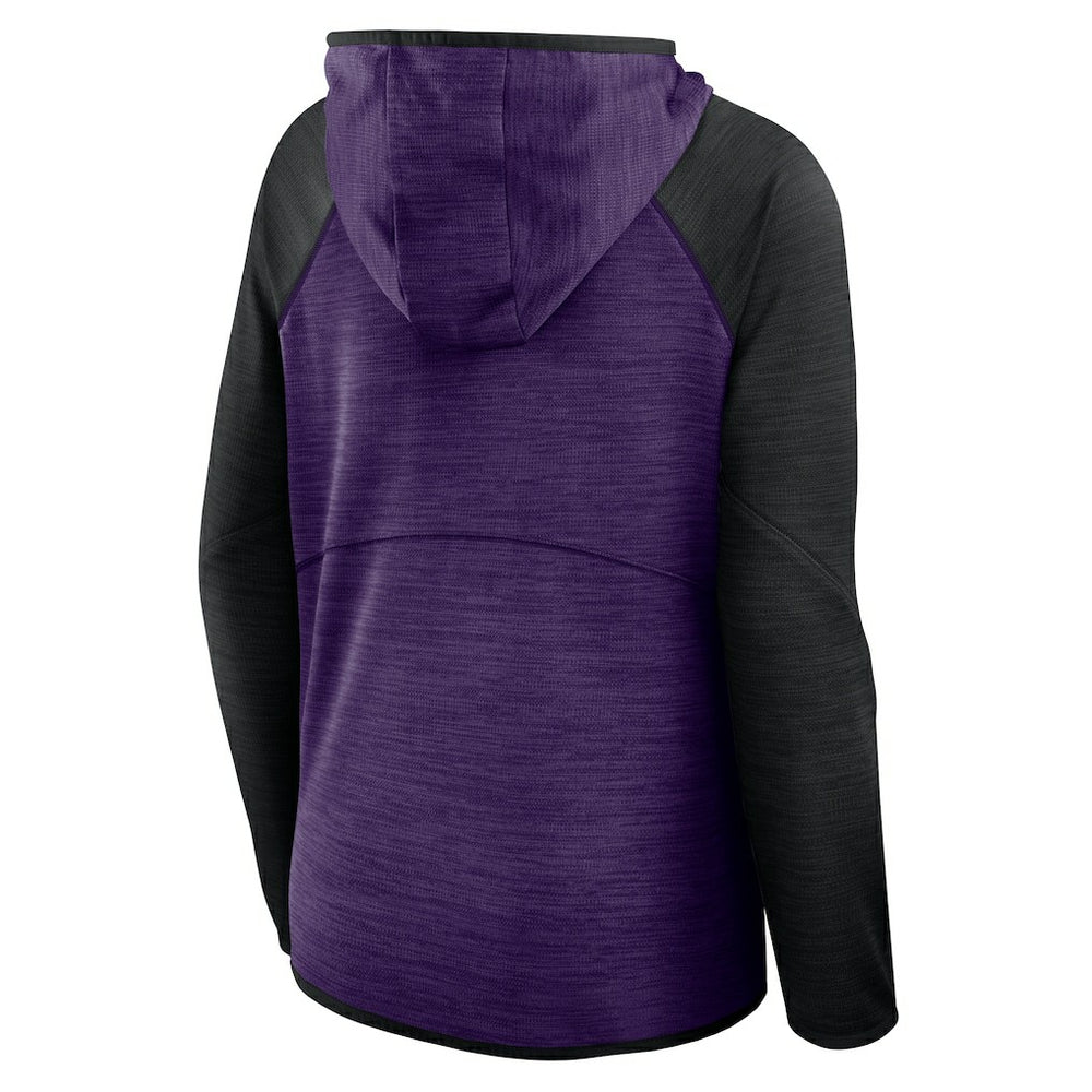 Baltimore Ravens Fanatics Women's Redzone End Around Pass Raglan Full-Zip Hoodie