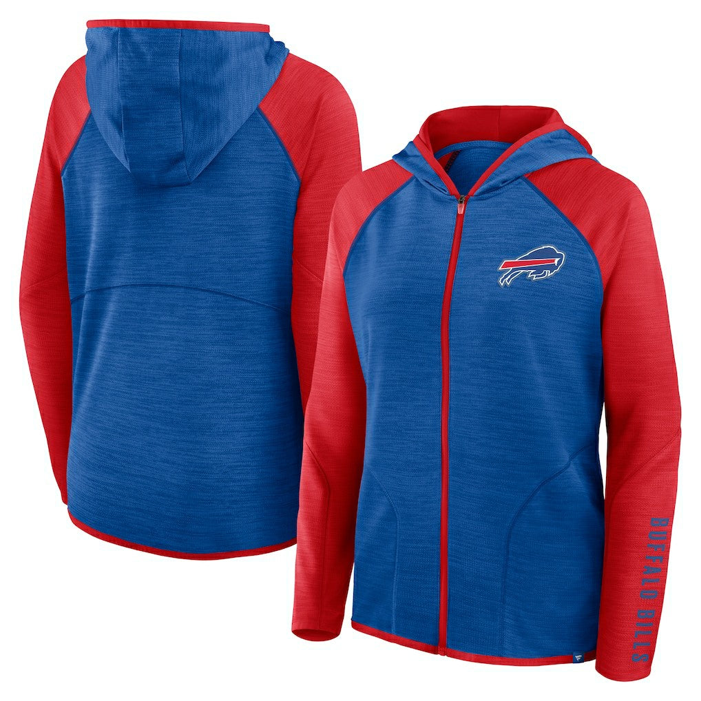 Buffalo Bills Fanatics Women's Redzone End Around Pass Raglan Full-Zip Hoodie