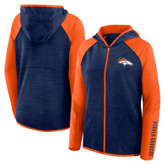 Denver Broncos Fanatics Women's Redzone End Around Pass Raglan Full-Zip Hoodie
