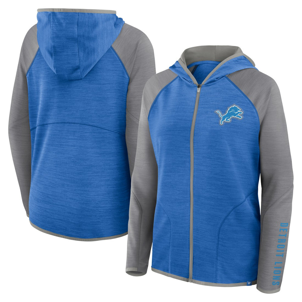 Detroit Lions Fanatics Women's Redzone End Around Pass Raglan Full-Zip Hoodie