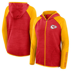 Kansas City Chiefs Fanatics Women's Redzone End Around Pass Raglan Full-Zip Hoodie
