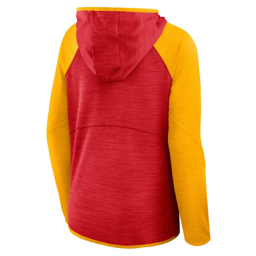 Kansas City Chiefs Fanatics Women's Redzone End Around Pass Raglan Full-Zip Hoodie