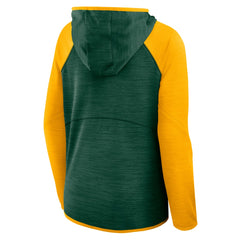 Green Bay Packers Fanatics Women's Redzone End Around Pass Raglan Full-Zip Hoodie