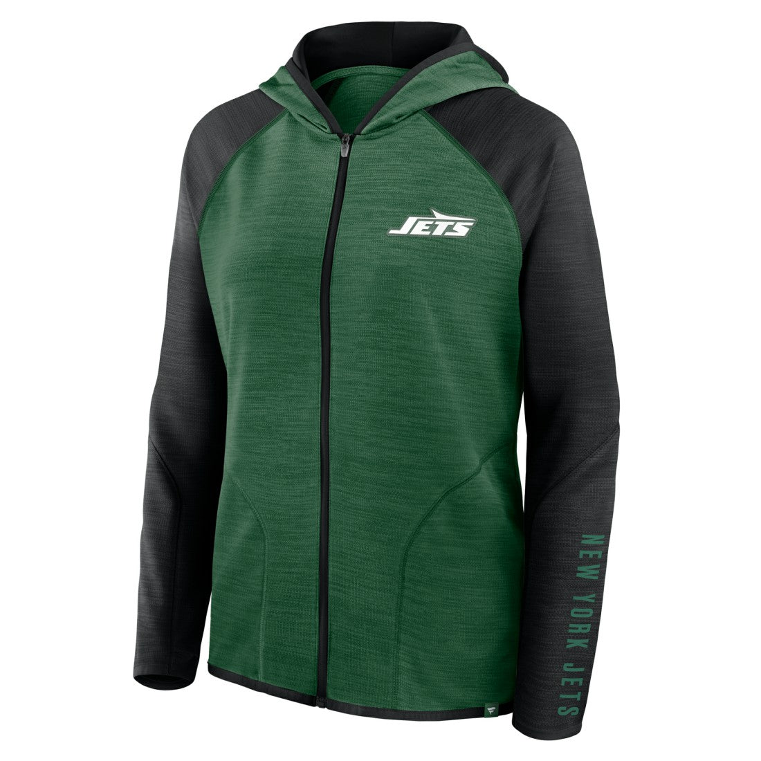 New York Jets Fanatics Women's Redzone End Around Pass Raglan Full-Zip Hoodie