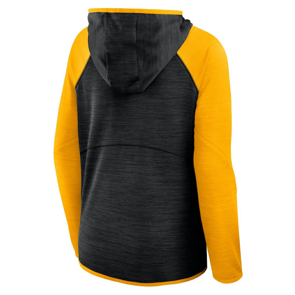 Pittsburgh Steelers Fanatics Women's Redzone End Around Pass Raglan Full-Zip Hoodie