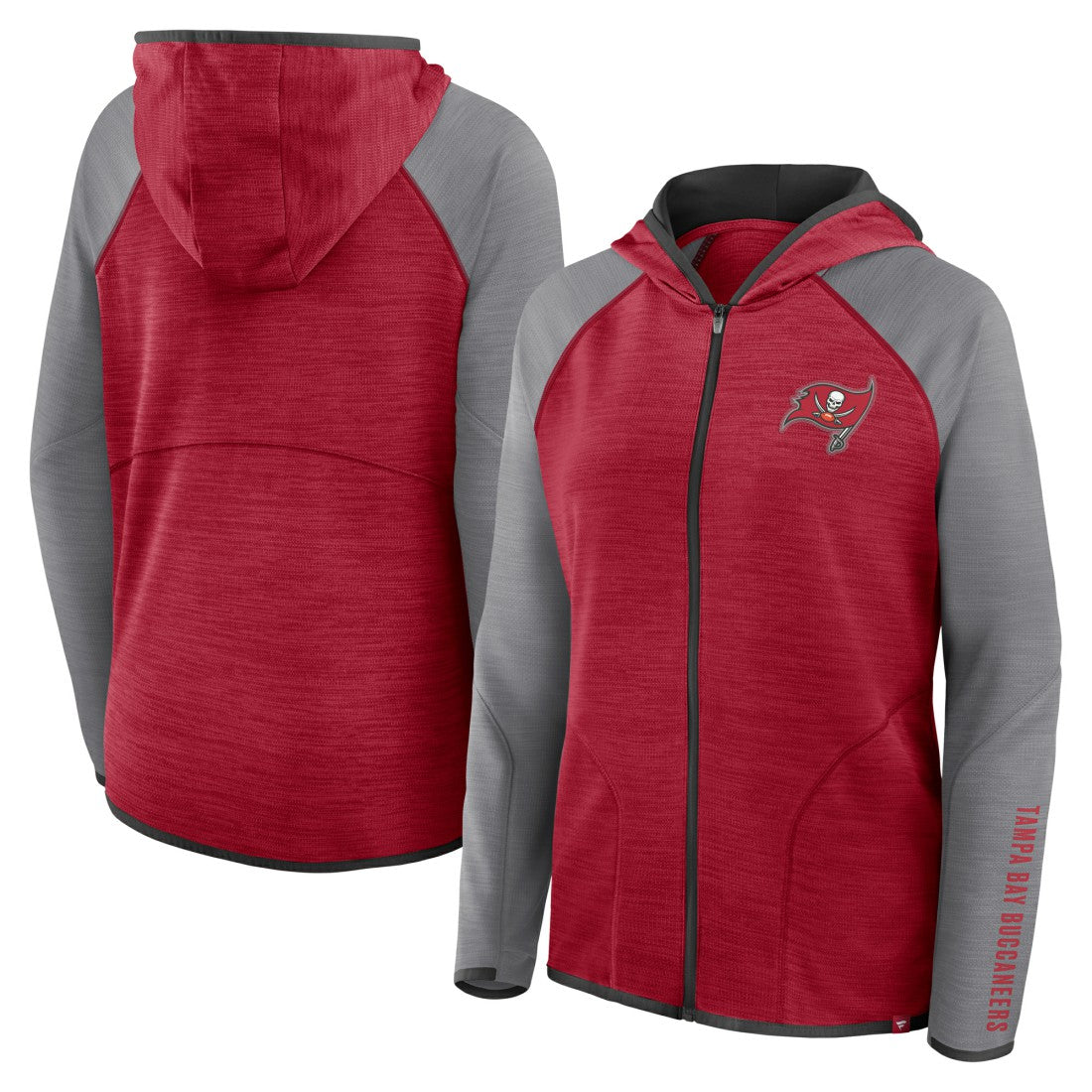 Tampa Bay Buccaneers Fanatics Women's Redzone End Around Pass Raglan Full-Zip Hoodie