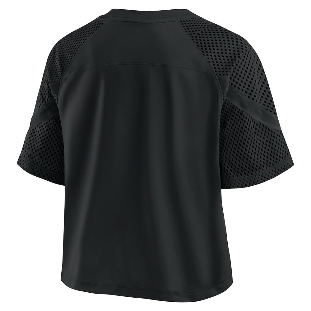 Minnesota Vikings Women's Oversized Raglan V-Neck Blackout Fashion Jersey discount