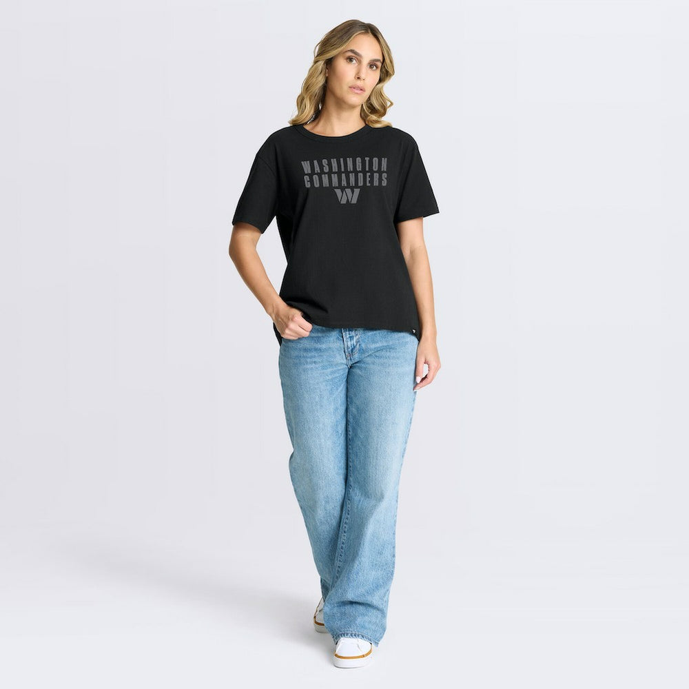 Washington Commanders Fanatics Women's Blackout Kneel Down Legacy T-Shirt
