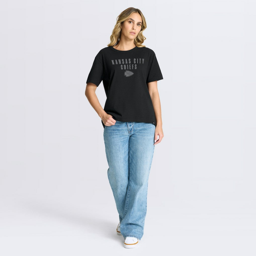 Kansas City Chiefs Fanatics Women's Blackout Kneel Down Legacy T-Shirt