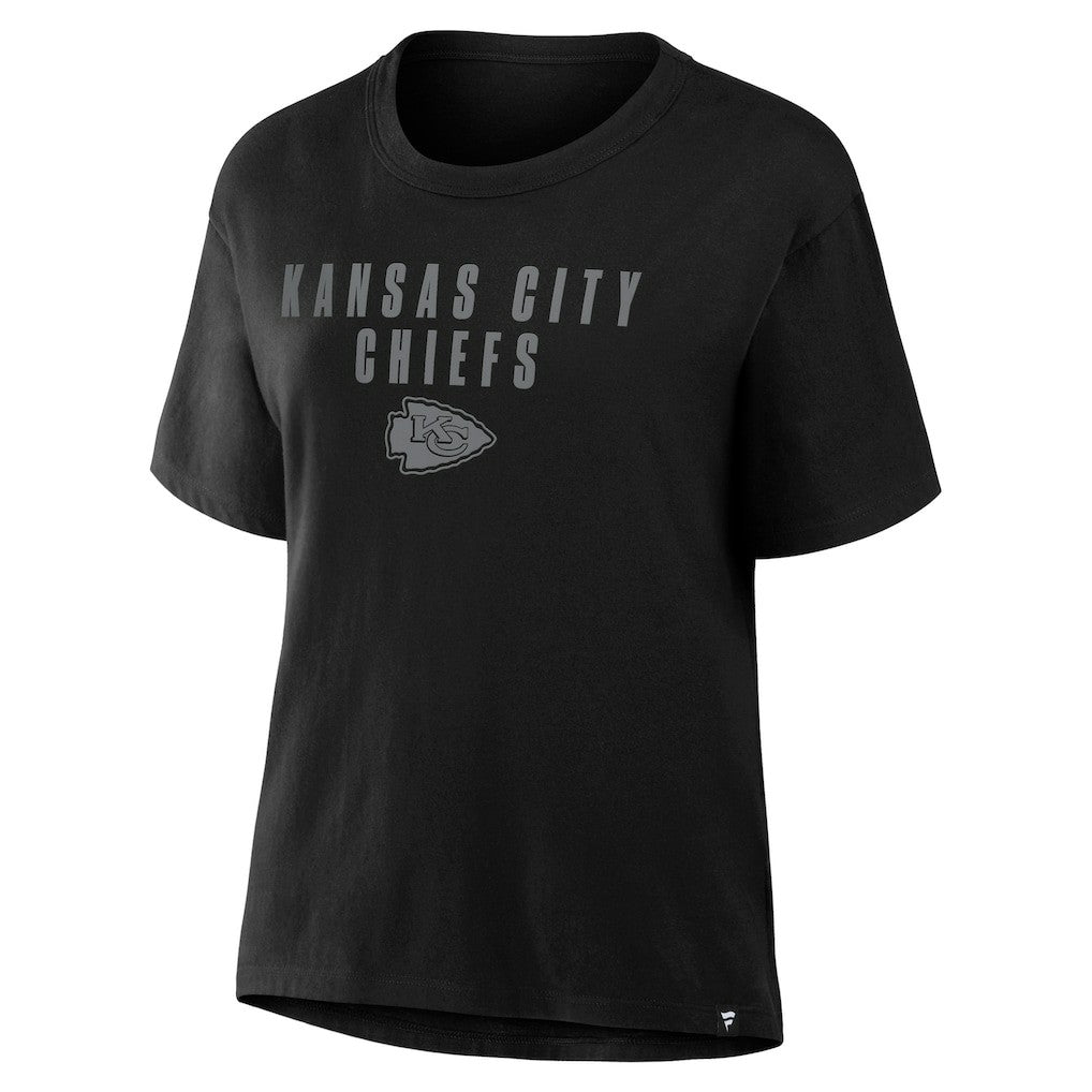 Kansas City Chiefs Fanatics Women's Blackout Kneel Down Legacy T-Shirt