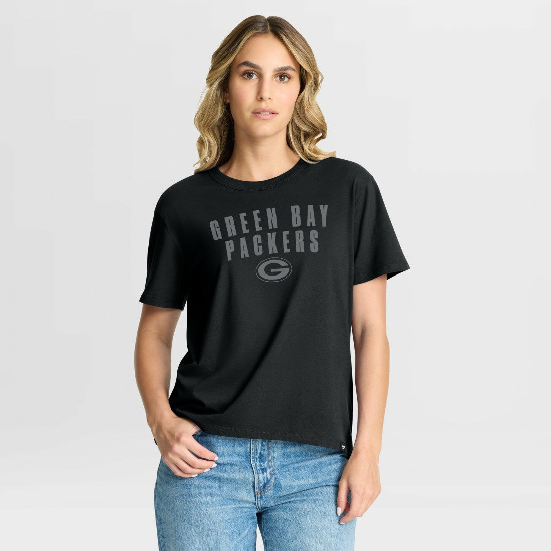 Green Bay Packers Fanatics Women's Blackout Kneel Down Legacy T-Shirt
