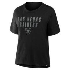 Las Vegas Raiders Fanatics Women's Blackout Kneel Down Legacy T-Shirt