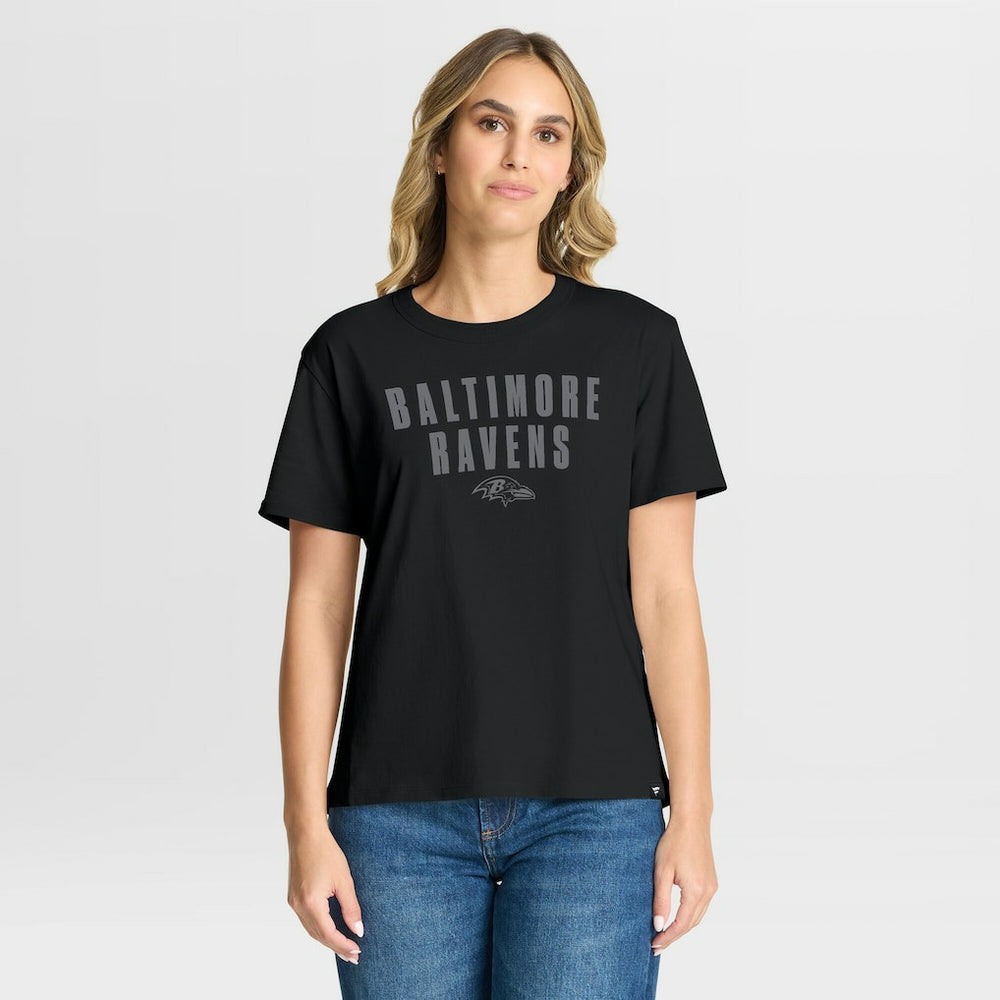 Baltimore Ravens Fanatics Women's Blackout Kneel Down Legacy T-Shirt