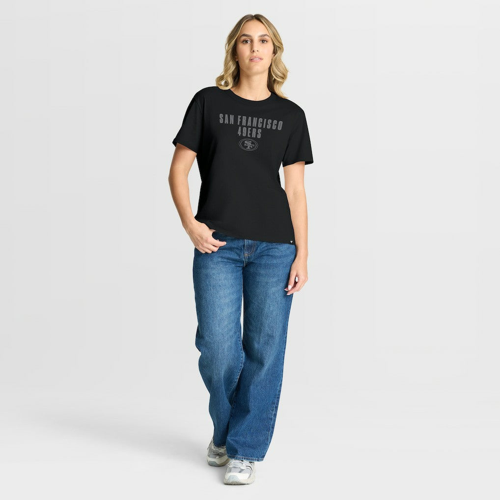 San Francisco 49ers Fanatics Women's Blackout Kneel Down Legacy T-Shirt
