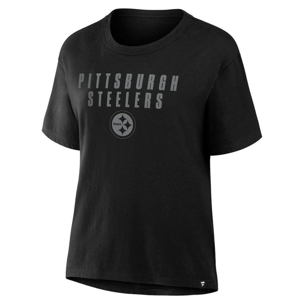 Pittsburgh Steelers Fanatics Women's Blackout Kneel Down Legacy T-Shirt