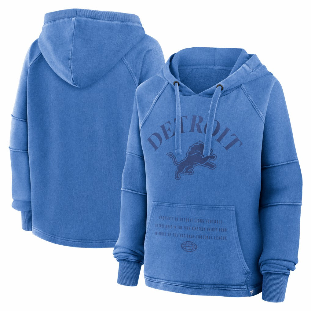 Detroit Lions Fanatics Women's Oversized Raglan Gridiron Hoodie