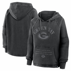 Green Bay Packers Fanatics Women's Oversized Raglan Gridiron Hoodie