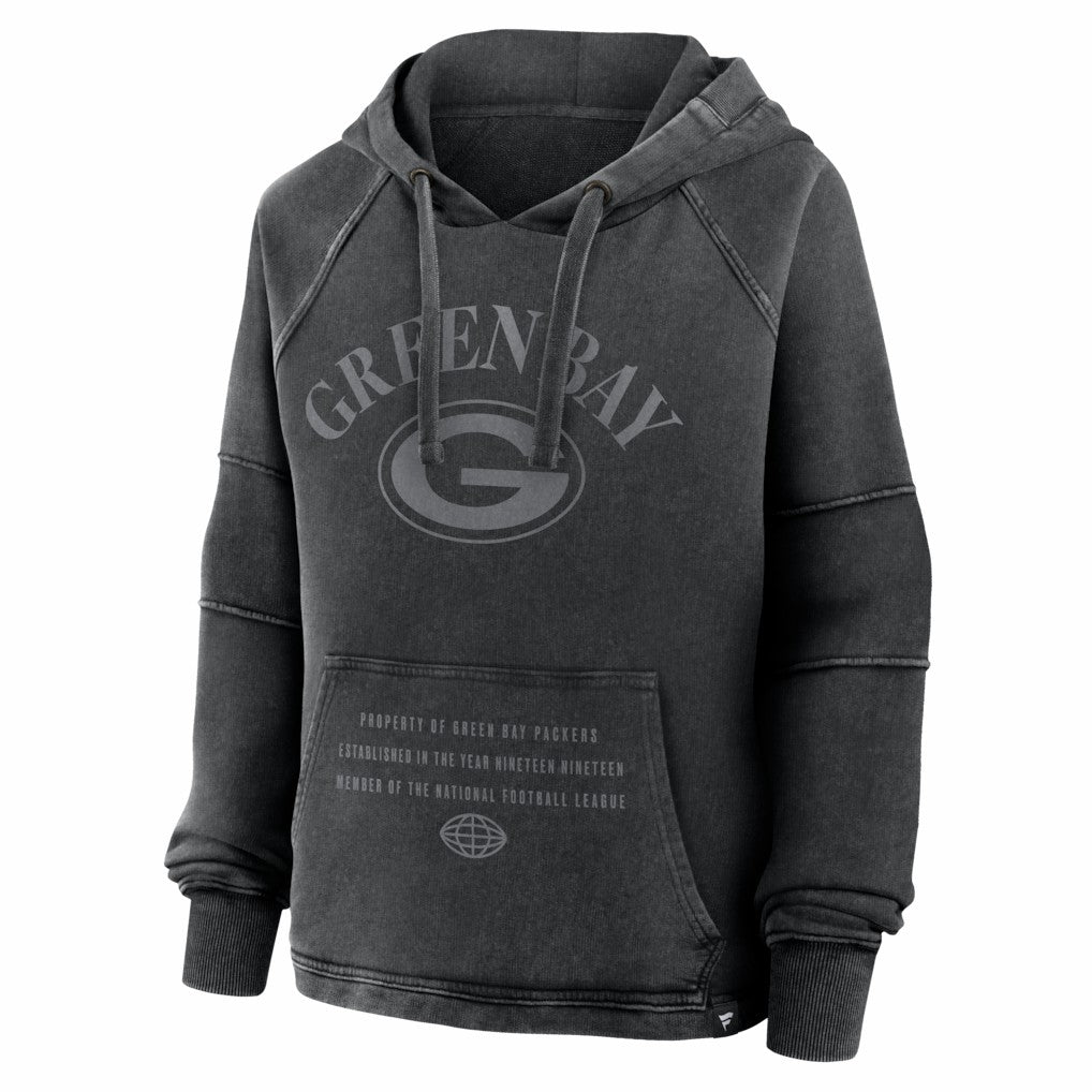 Green Bay Packers Fanatics Women's Oversized Raglan Gridiron Hoodie