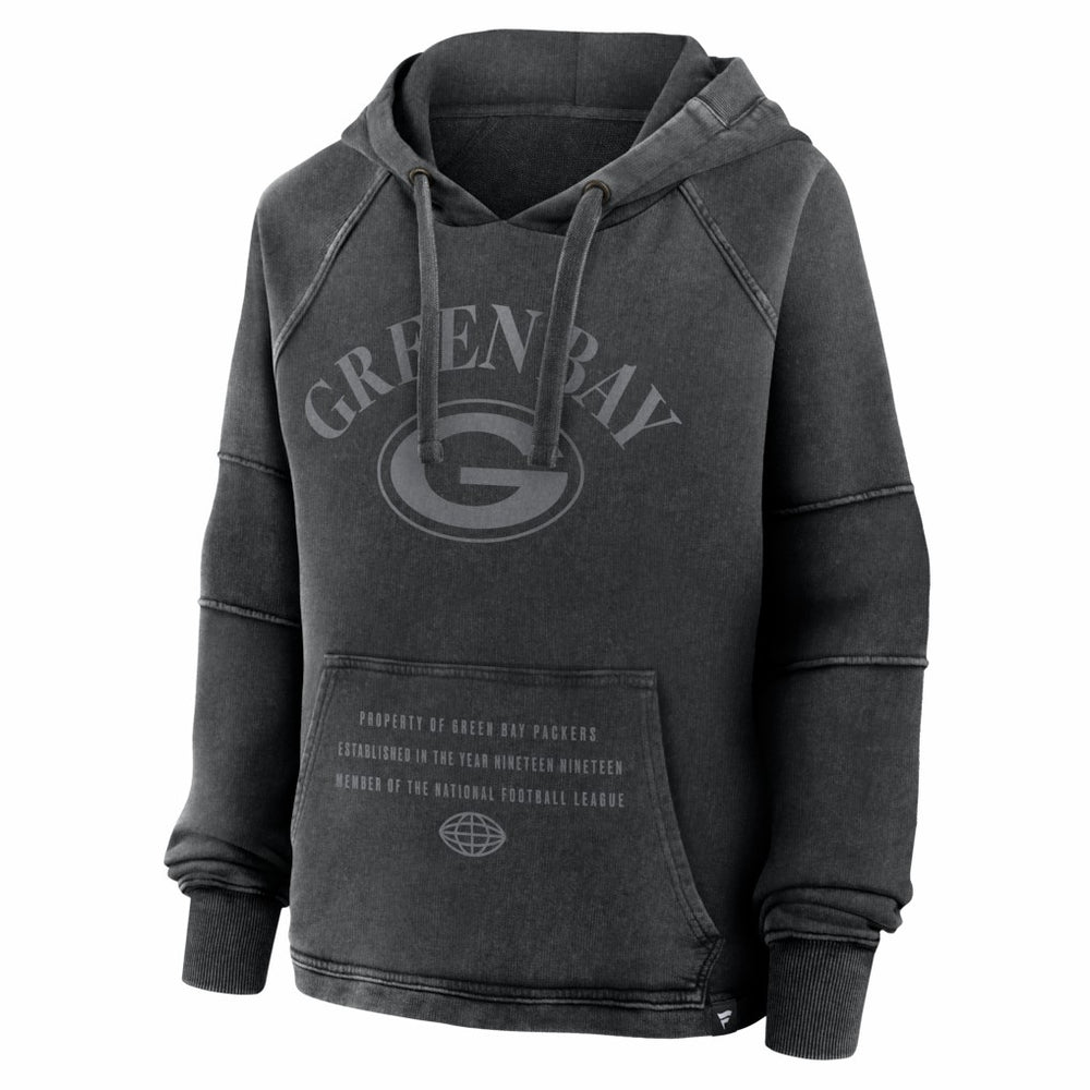 Green Bay Packers Fanatics Women's Oversized Raglan Gridiron Hoodie