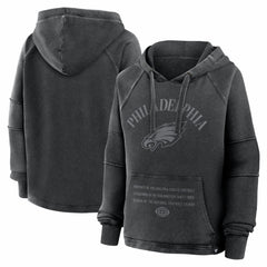 Philadelphia Eagles Fanatics Women's Oversized Raglan Gridiron Hoodie