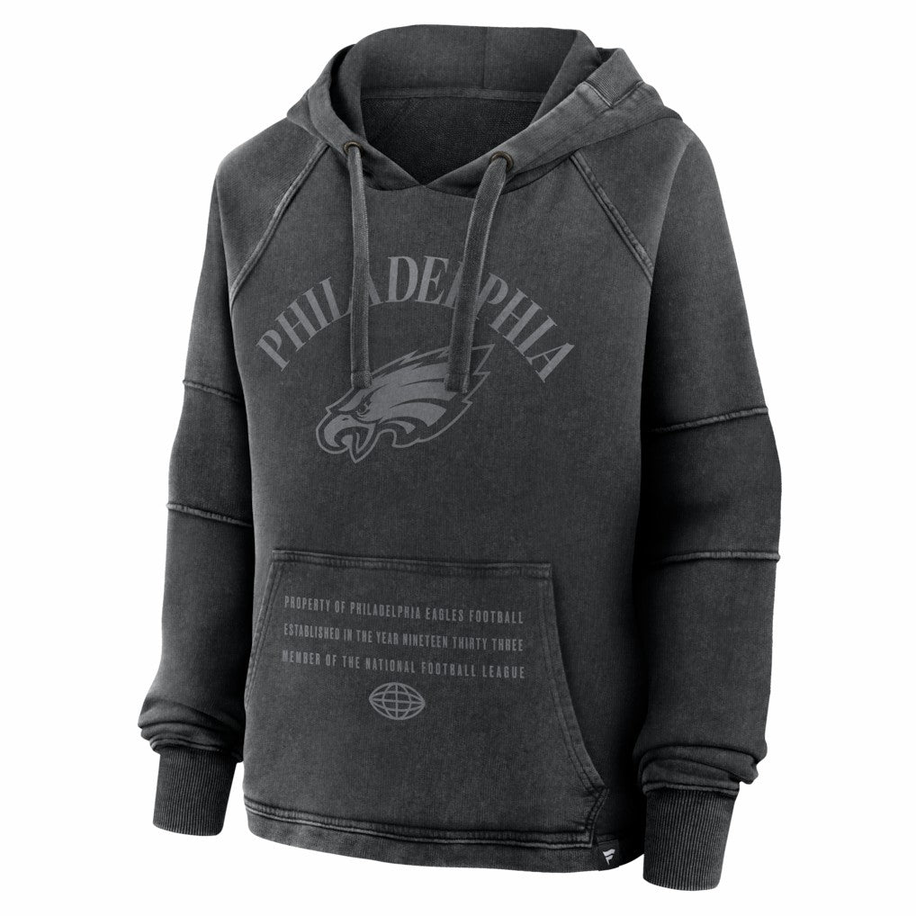 Philadelphia Eagles Fanatics Women's Oversized Raglan Gridiron Hoodie