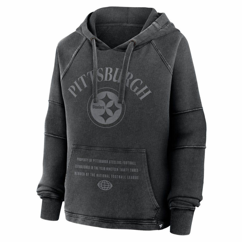 Pittsburgh Steelers Fanatics Women's Oversized Raglan Gridiron Hoodie