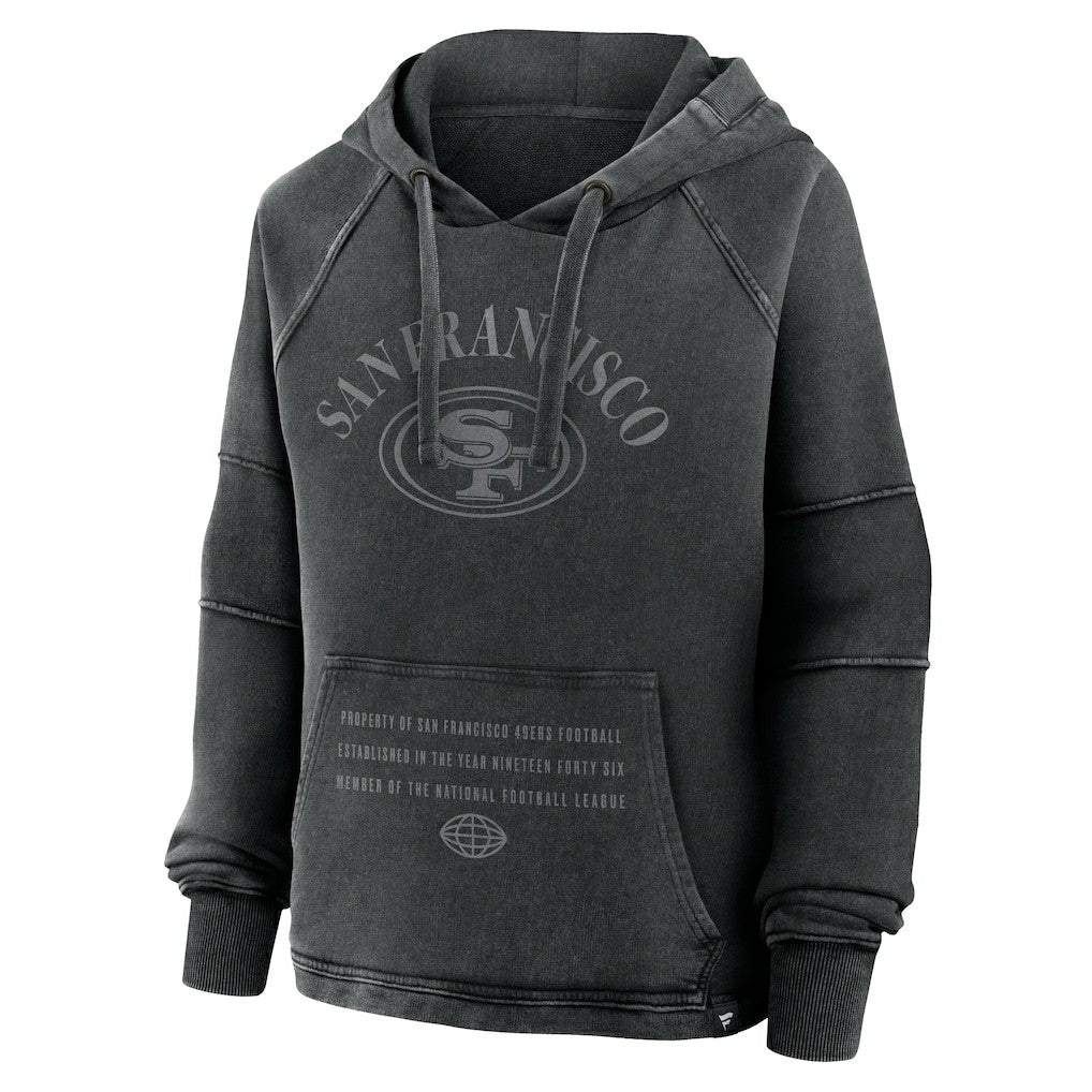 San Francisco 49ers Fanatics Women's Oversized Raglan Gridiron Hoodie