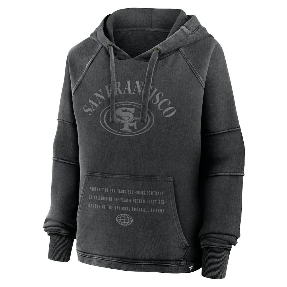 San Francisco 49ers Fanatics Women's Oversized Raglan Gridiron Hoodie
