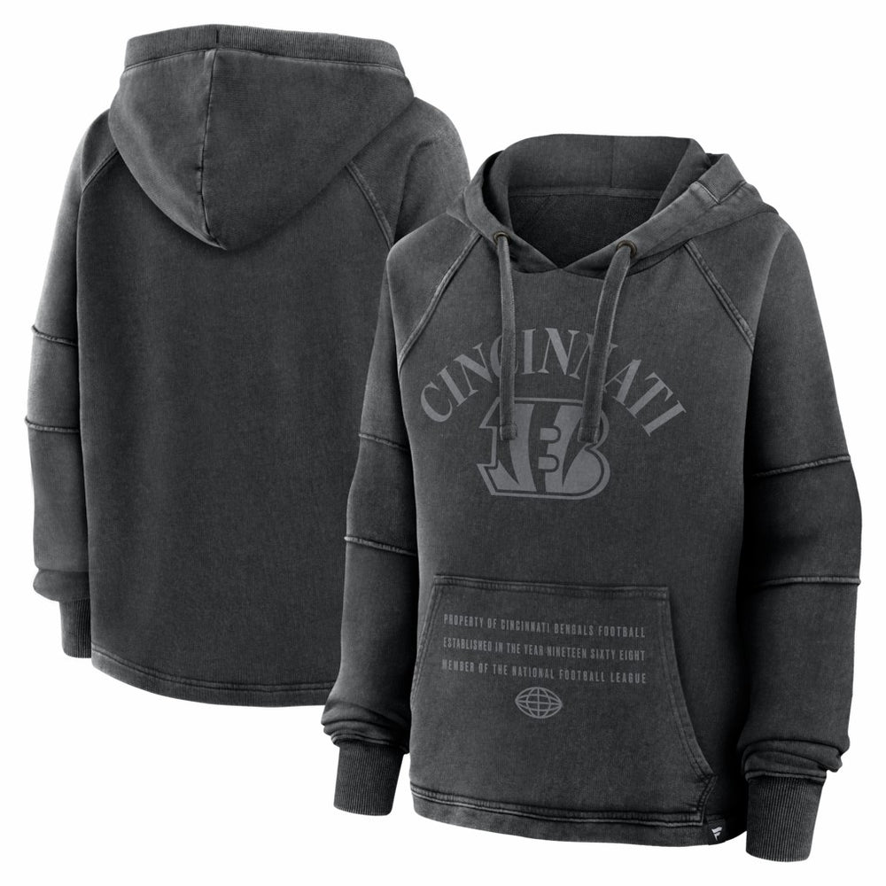 Cincinnati Bengals Fanatics Women's Oversized Raglan Gridiron Hoodie