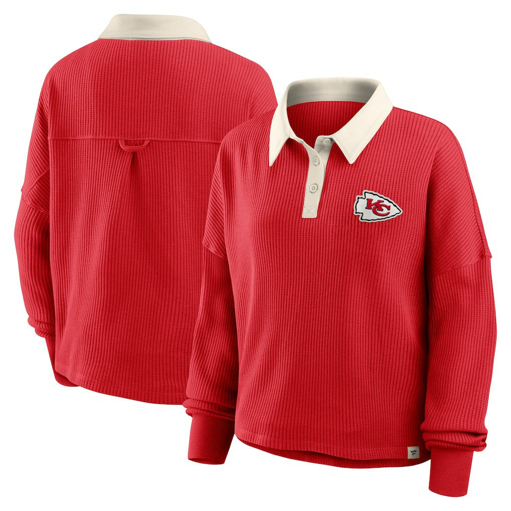 Kansas City Chiefs Fanatics Women's Oversized Hometown Premium Thermal Long Sleeve Shirt