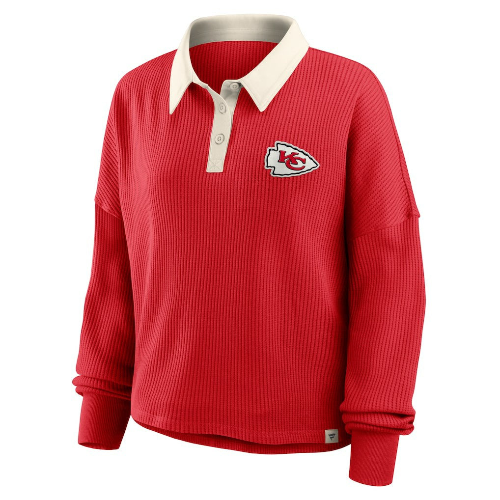Kansas City Chiefs Fanatics Women's Oversized Hometown Premium Thermal Long Sleeve Shirt