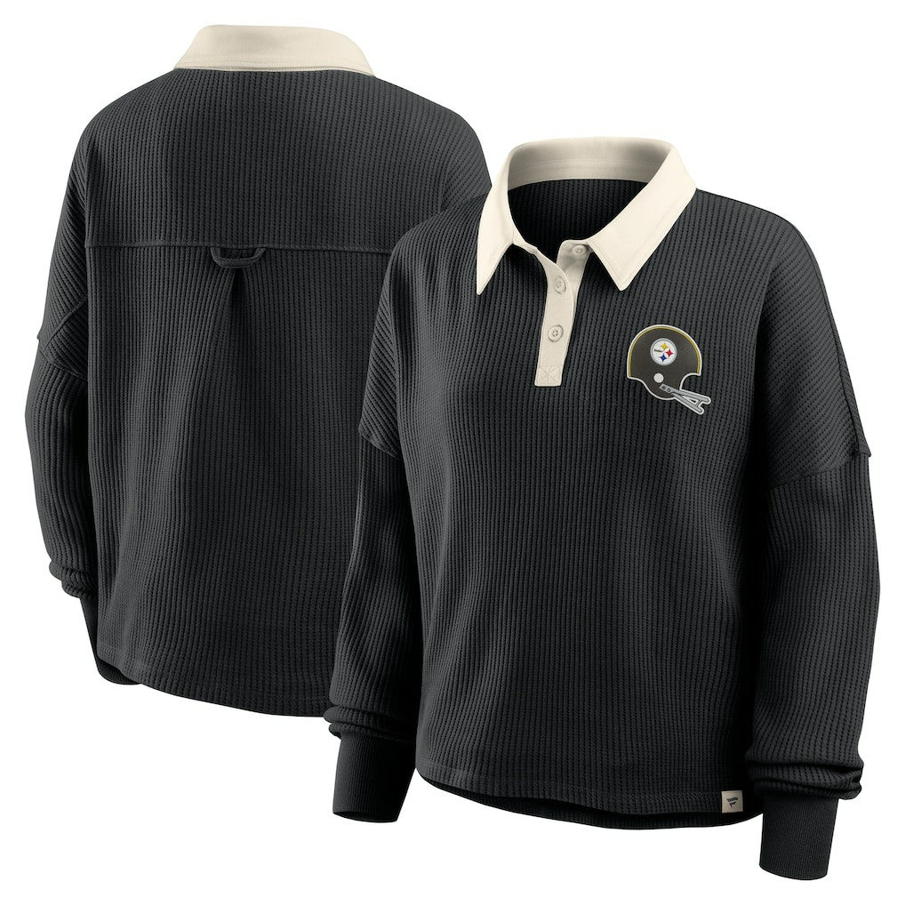 Pittsburgh Steelers Fanatics Women's Oversized Hometown Premium Thermal Long Sleeve Shirt