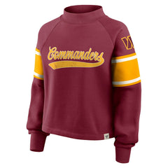 Washington Commanders Fanatics Oversized Hometown Toss Sweep Mock Neck Pullover