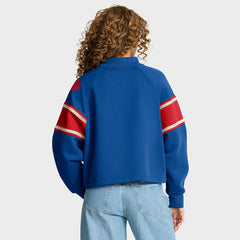 Buffalo Bills Fanatics Oversized Hometown Toss Sweep Mock Neck Pullover