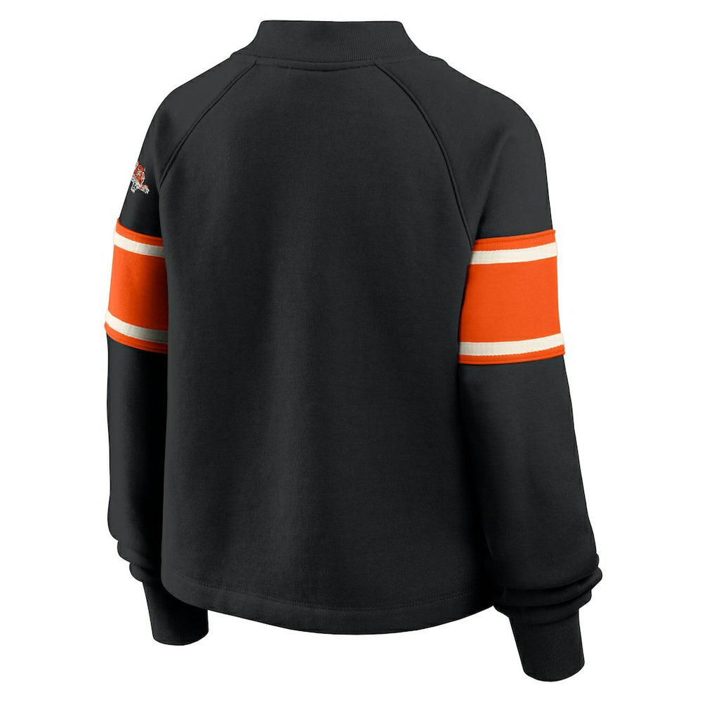Cincinnati Bengals Fanatics Oversized Hometown Toss Sweep Mock Neck Pullover