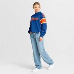 Denver Broncos Fanatics Oversized Hometown Toss Sweep Mock Neck Pullover