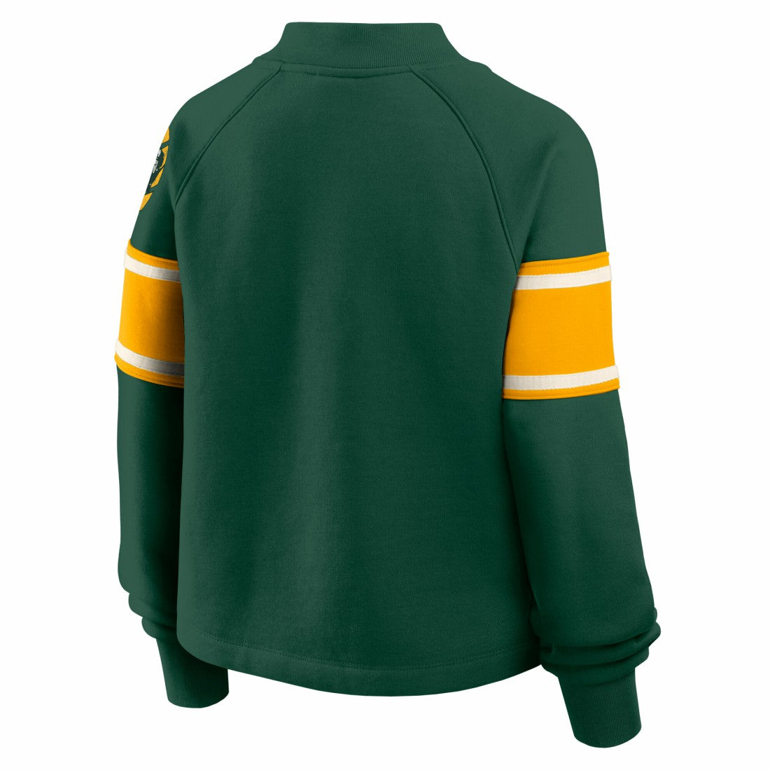 Green Bay Packers Fanatics Oversized Hometown Toss Sweep Mock Neck Pullover