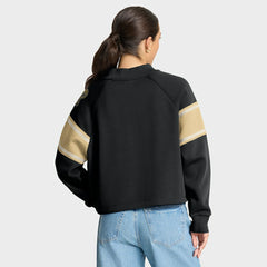 New Orleans Saints Fanatics Oversized Hometown Toss Sweep Mock Neck Pullover