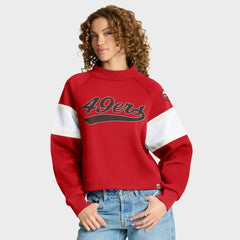 San Francisco 49ers Fanatics Oversized Hometown Toss Sweep Mock Neck Pullover