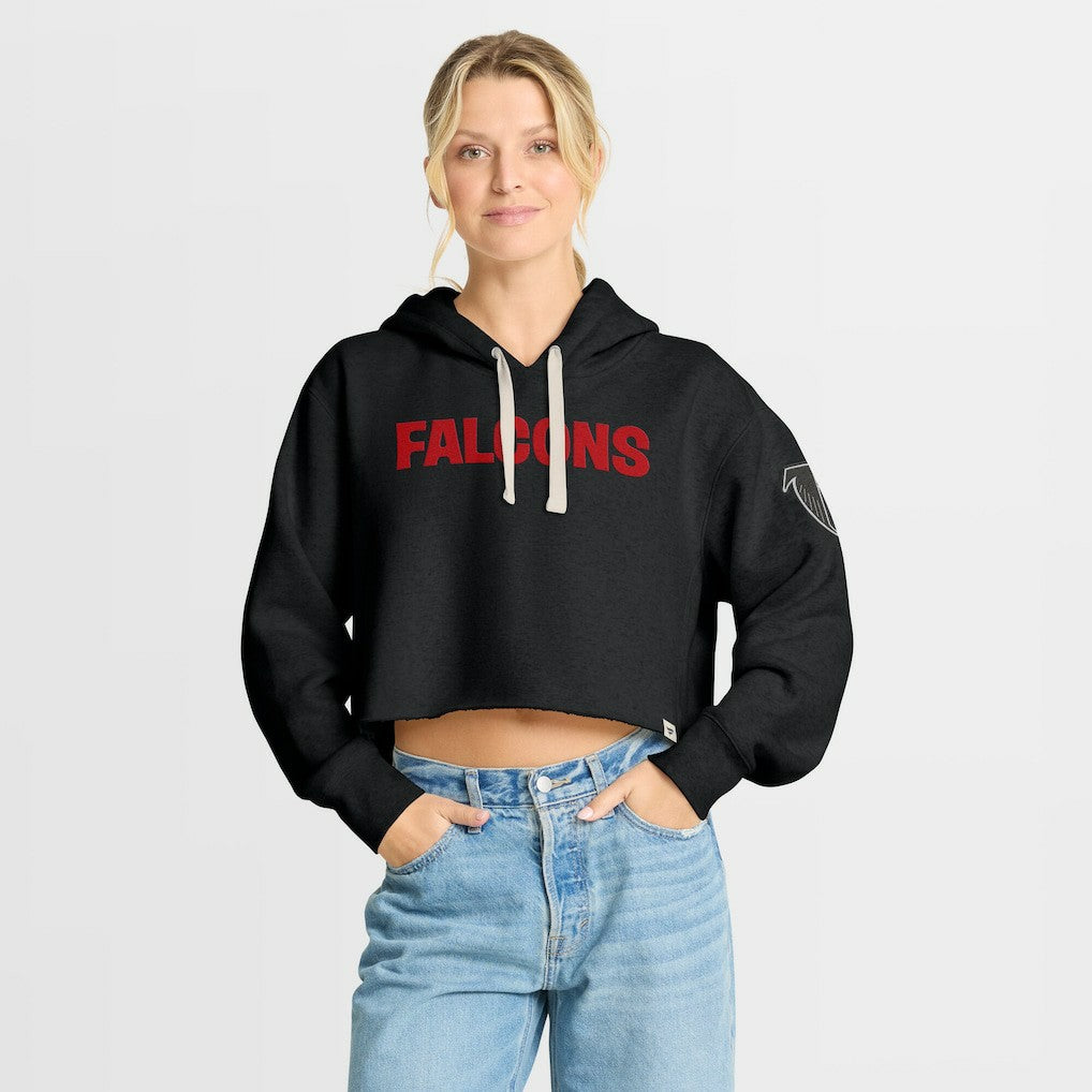 Atlanta Falcons Fanatics Women's Oversized Hometown Heritage Cropped Hoodie