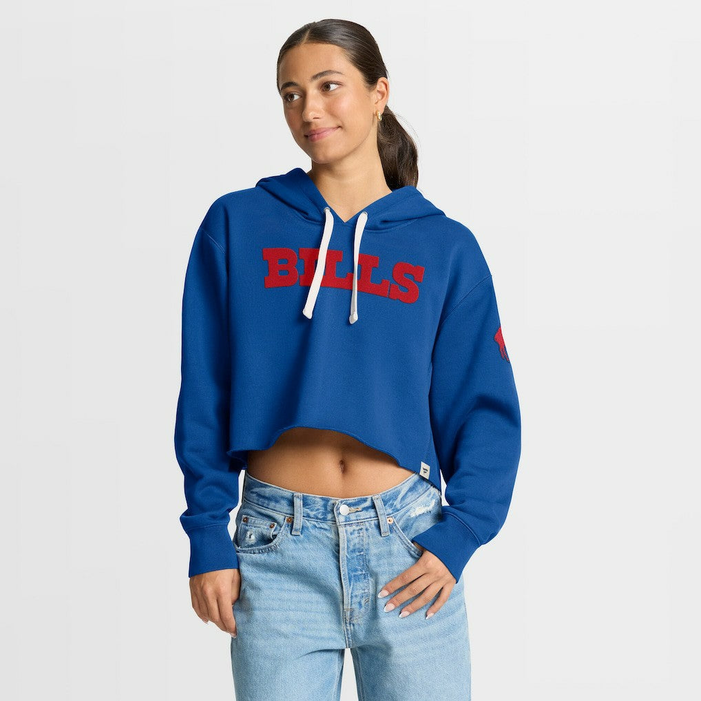 Buffalo Bills Fanatics Women's Oversized Hometown Heritage Cropped Hoodie