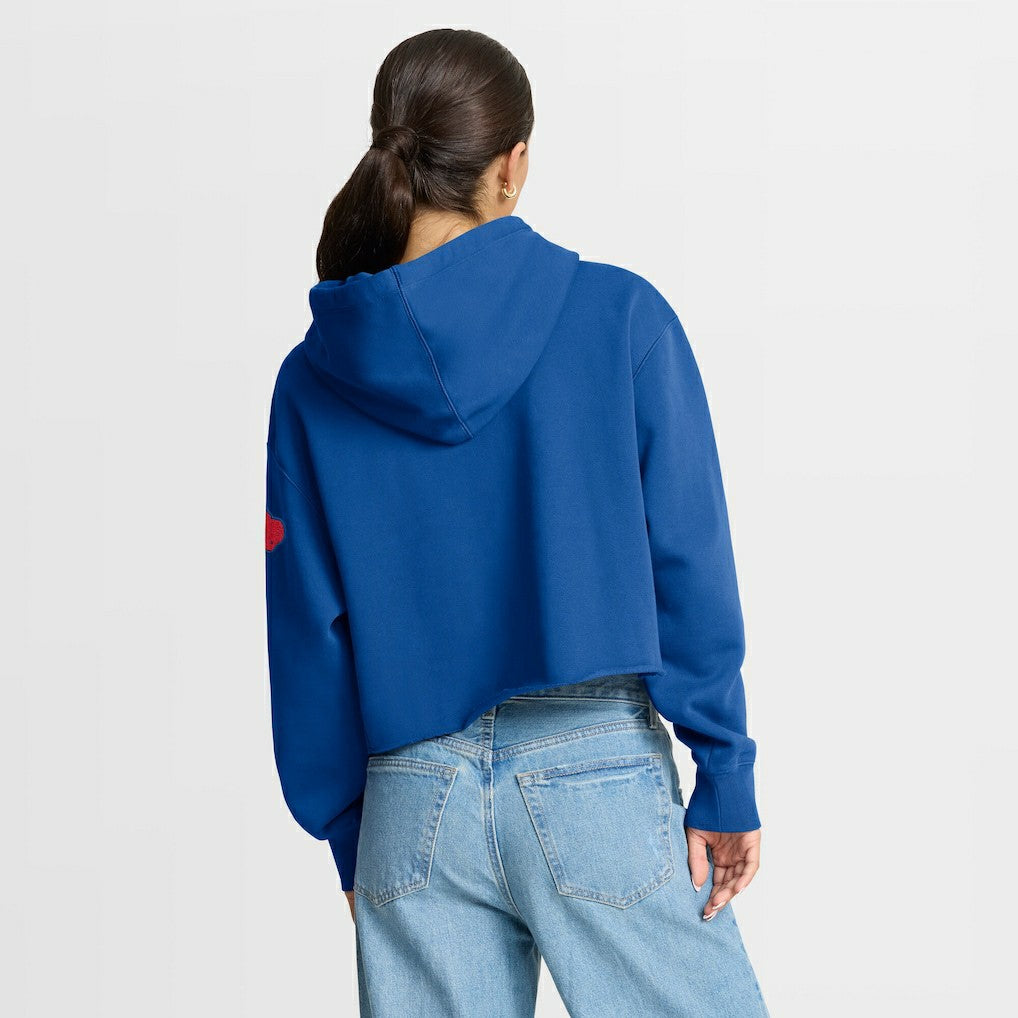 Buffalo Bills Fanatics Women's Oversized Hometown Heritage Cropped Hoodie