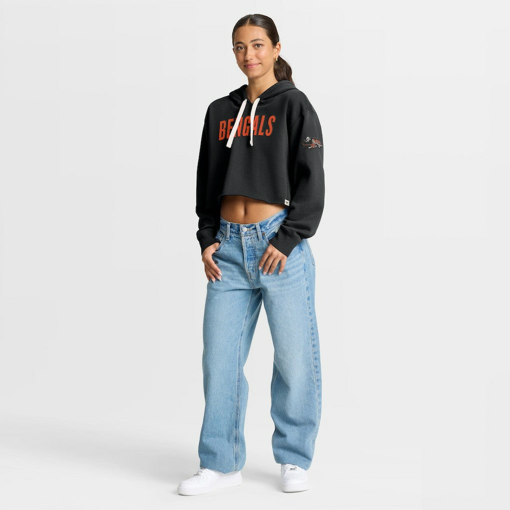 Cincinnati Bengals Fanatics Women's Oversized Hometown Heritage Cropped Hoodie