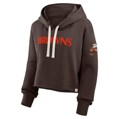 Cleveland Browns Fanatics Women's Oversized Hometown Heritage Cropped Hoodie