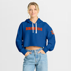 Denver Broncos Fanatics Women's Oversized Hometown Heritage Cropped Hoodie