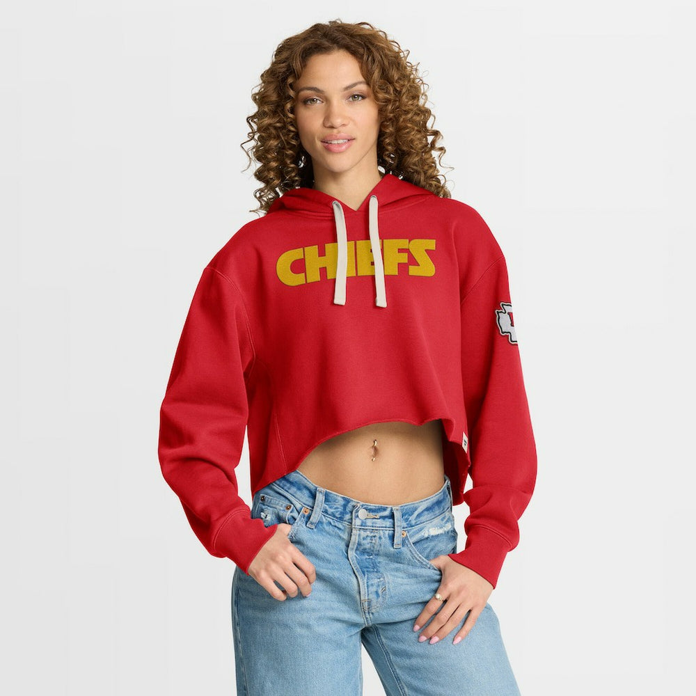 Kansas City Chiefs Fanatics Women's Oversized Hometown Heritage Cropped Hoodie