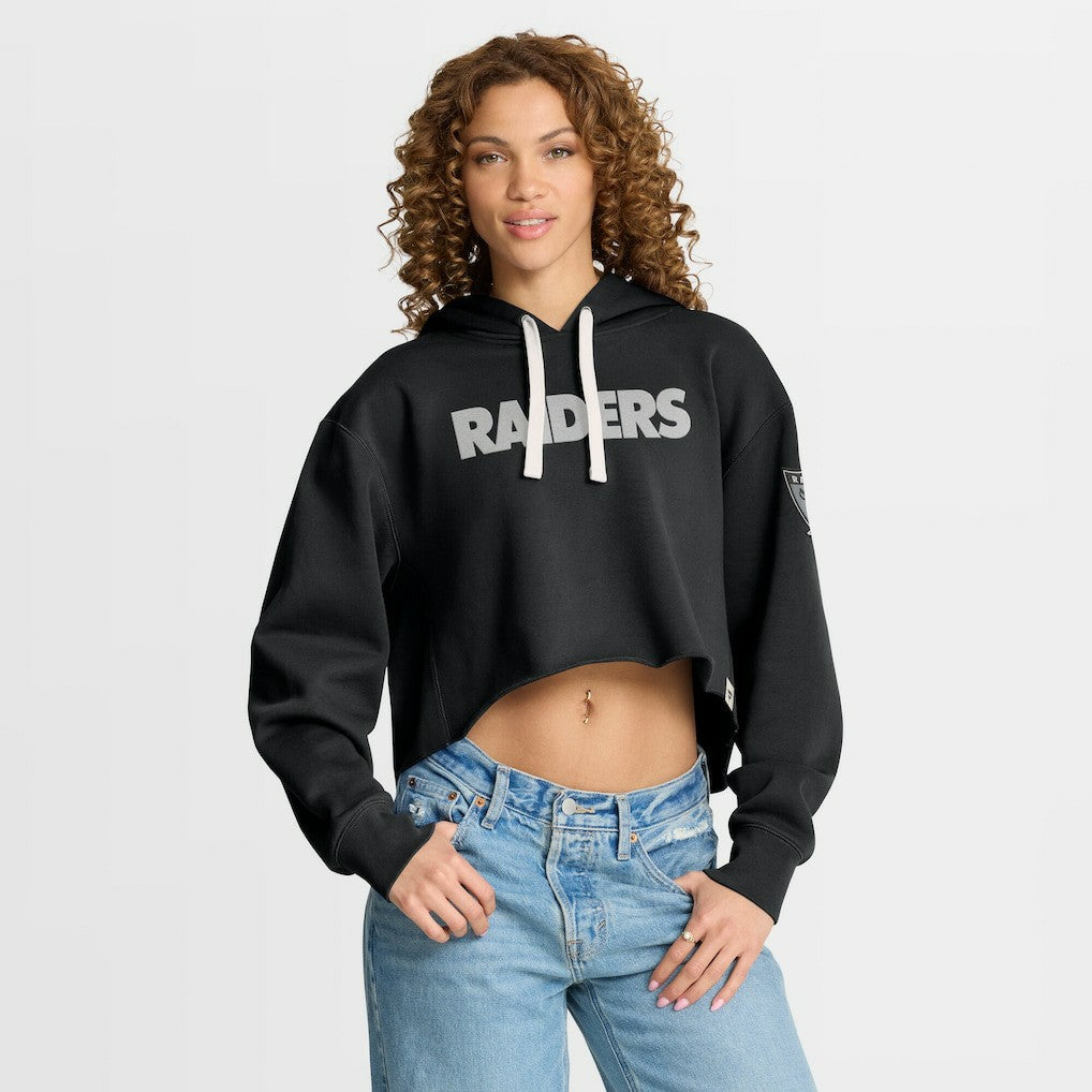 Las Vegas Raiders Fanatics Women's Oversized Hometown Heritage Cropped Hoodie