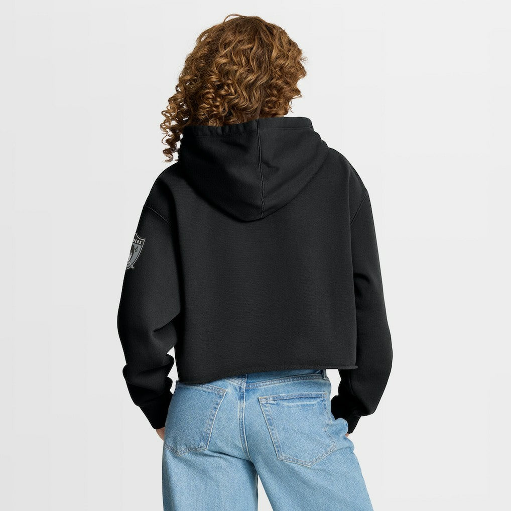 Las Vegas Raiders Fanatics Women's Oversized Hometown Heritage Cropped Hoodie