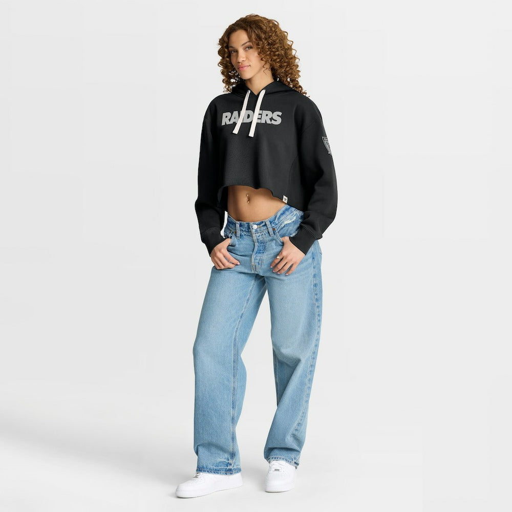 Las Vegas Raiders Fanatics Women's Oversized Hometown Heritage Cropped Hoodie